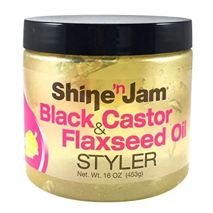 Shine 'n Jam Black & Castor Folicsied Oil Styler 16oz