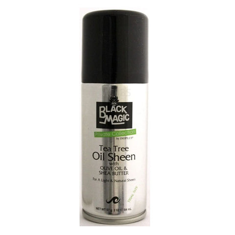 Musta maaginen teepuuöljy kiiltoa oliiviöljyllä ja Shea Butter Spray 2 oz