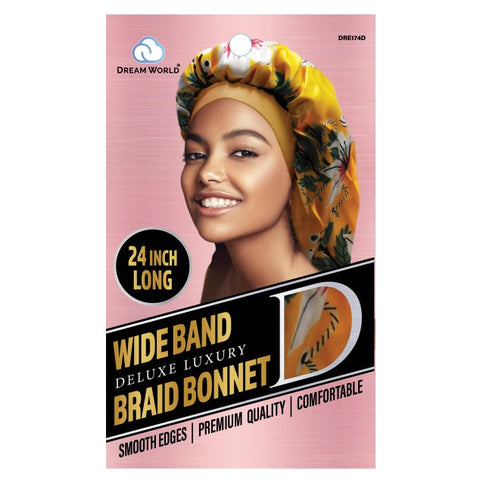 Dream World Wle-Band Band Braid Bonnet XL Design #Dre174D