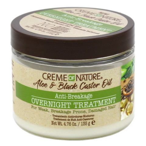 Creme of Nature Aloe & Black Castor Anit-Breaking Night -hoito 4.76oz