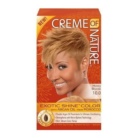 Creme of Nature Exotic Shine -väri argaaniöljyllä 10.0 hunaja blondi