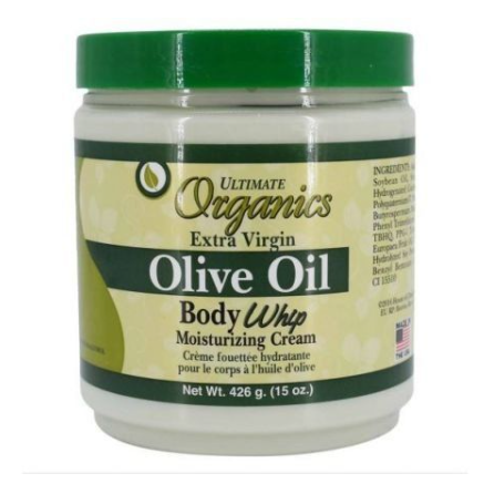 Ultimate Organics oliiviöljyn runko piiska kerma 426 ml