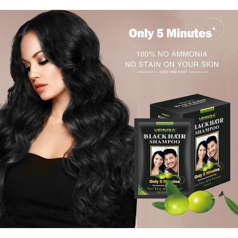 Veinira Mustat hiukset shampoo - 10 pakkausta 25 ml