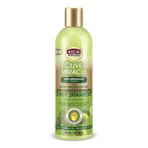 Afrikkalainen ylpeys Olive Miracle 2 -in -1 -shampoo 355 ml